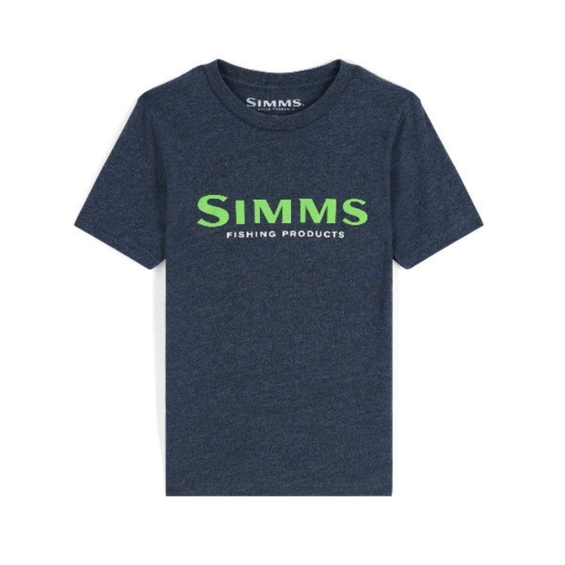 Simms Kid’s Logo T-Shirt|Harbor Blue|Tahiti Blue|Small|Medium|Large