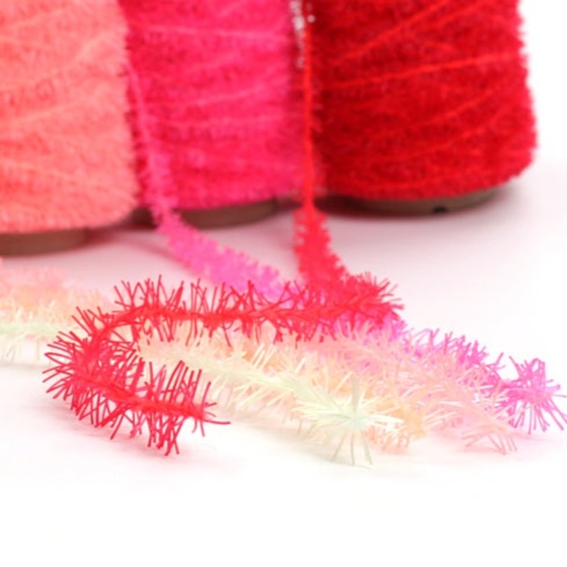Textreme 15mm Gummy Chenille|Fl. Red|Fl. Melon|Fl. Sunburst|Fl. White|Fl. Cheese|Black