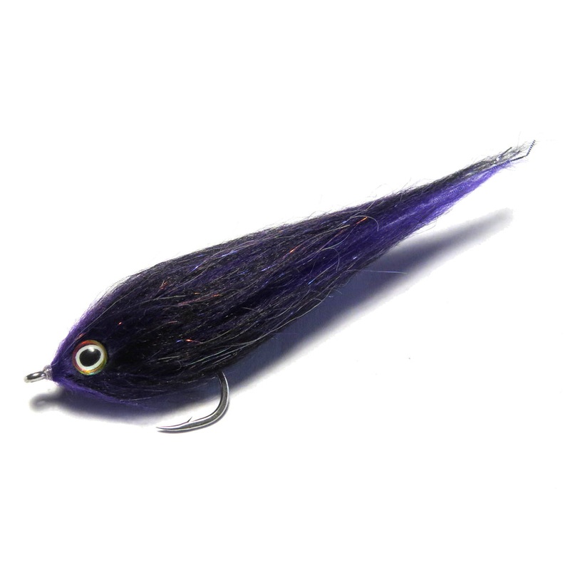 H2O Polar Fibre Brush Fly|Grey/White|All White|Purple/Black|Chartreuse/White|2/0