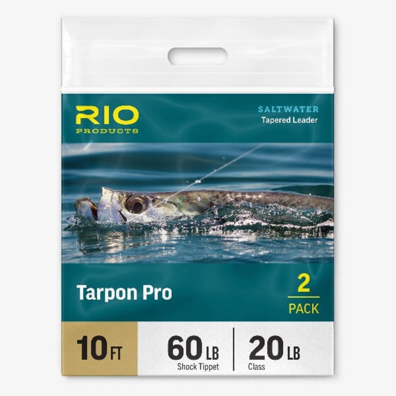 Rio Pro Tarpon Leader 2-Pack|60lb Shock – 40lb Class|80lb Shock – 40lb Class|10′