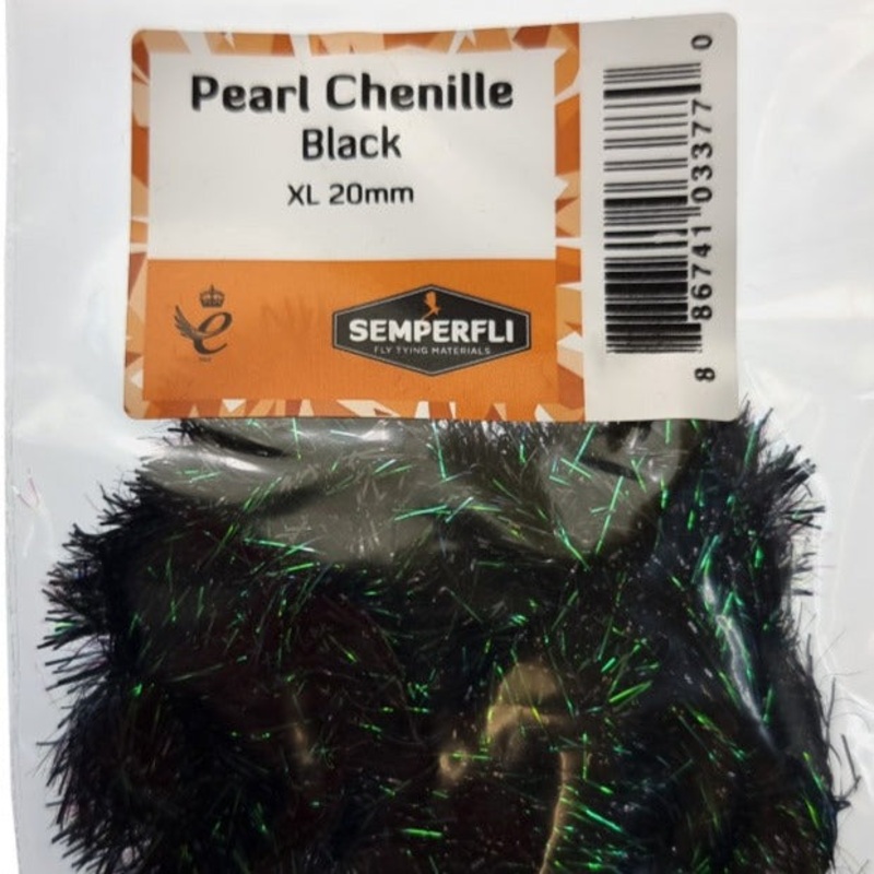 Semperfli Pearl Chenille|Black|Brown Olive|Coral|Danica|Fl. Orange|Fl. Pink|Fl. Yellow|Olive|Pale Olive|Purple|Rootbeer|White|Fl. Red|Fl. Sunburst Orange|X-Large|XX-Large