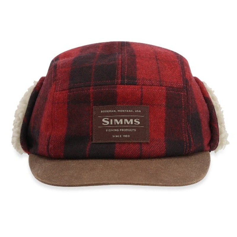 Simms Coldweather Cap|Red Buffalo Plaid|Small/Medium|Large/X-Large