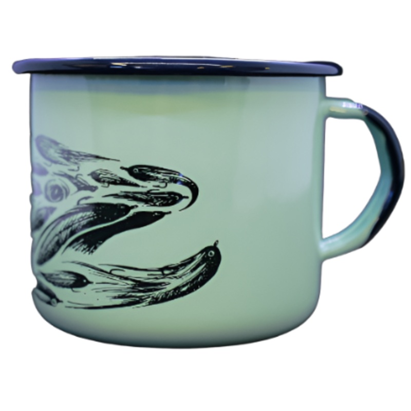 Rep Your Water Trout Streamers Enamel Mug