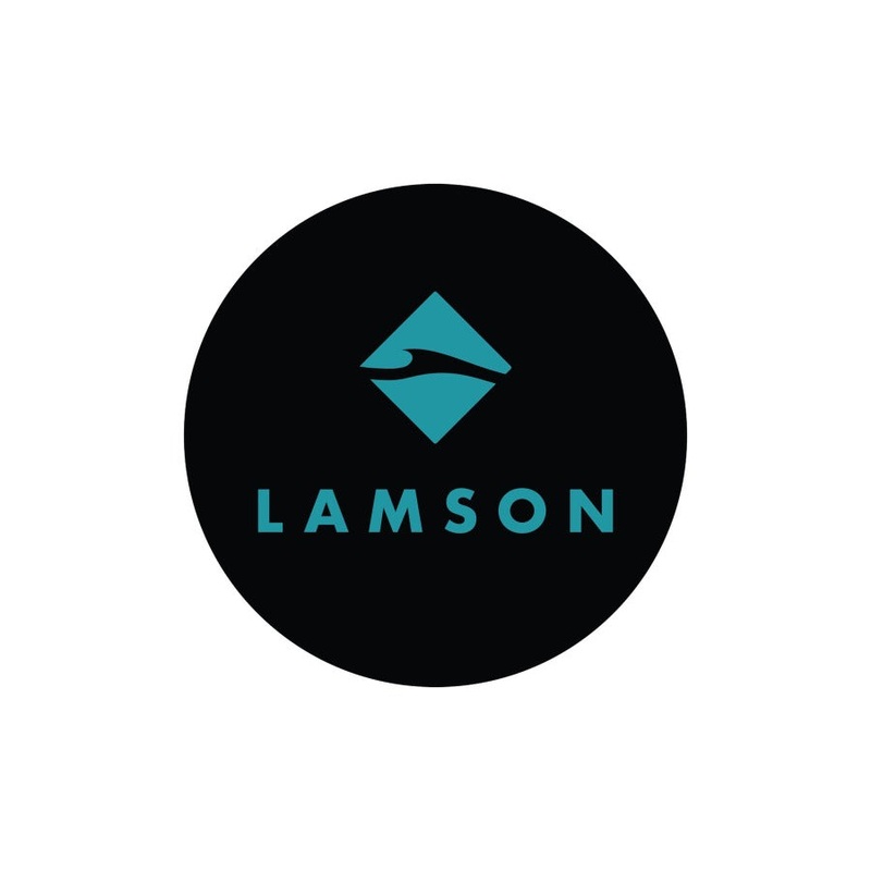 Lamson Round Sticker|Black/Turquoise|Grey