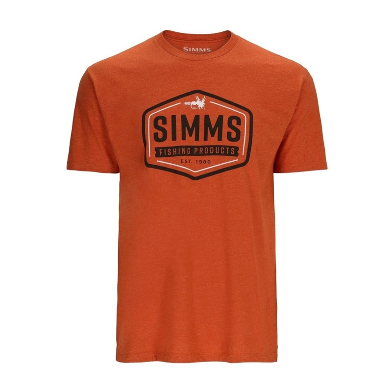 Simms Men’s Fly Patch T-Shirt|Adobe Heather|Loden Heather|Medium|Large|X-Large|XX-Large
