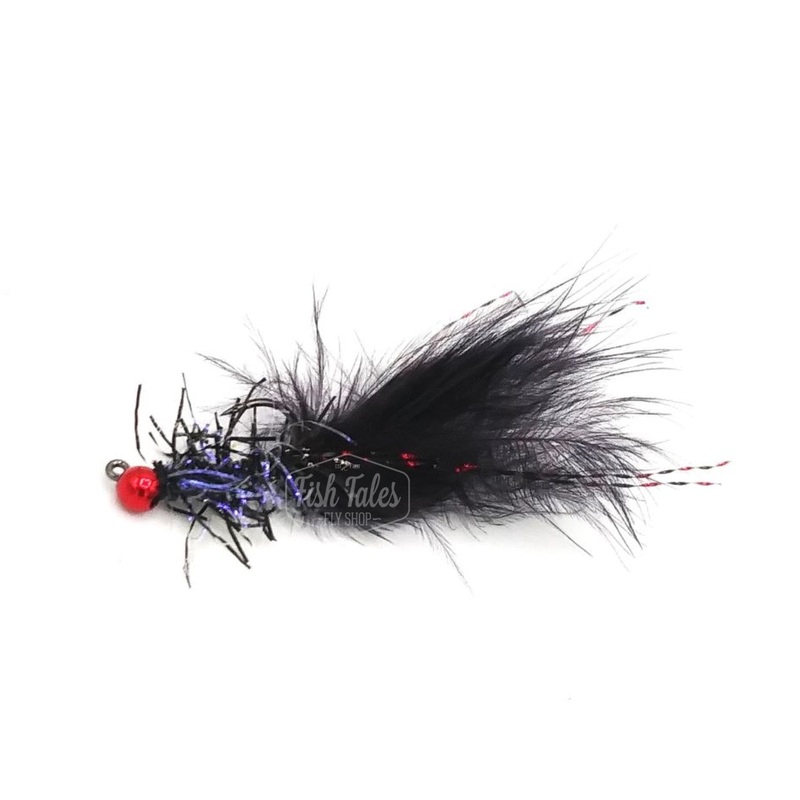 JT Flies Vampire Leech|Black/Red Bead|Black/Orange Bead|Black/Chartreuse Bead|Wine/Orange Bead|White/Pink Bead|10