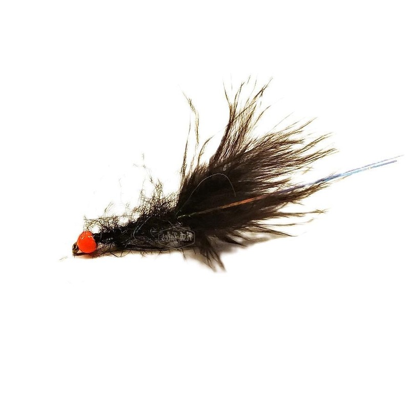 JT Flies Simi Seal Leech|Black with Orange Bead|Black/Red with Black Bead|Peacock with Black Bead|Brown with Copper Bead|8