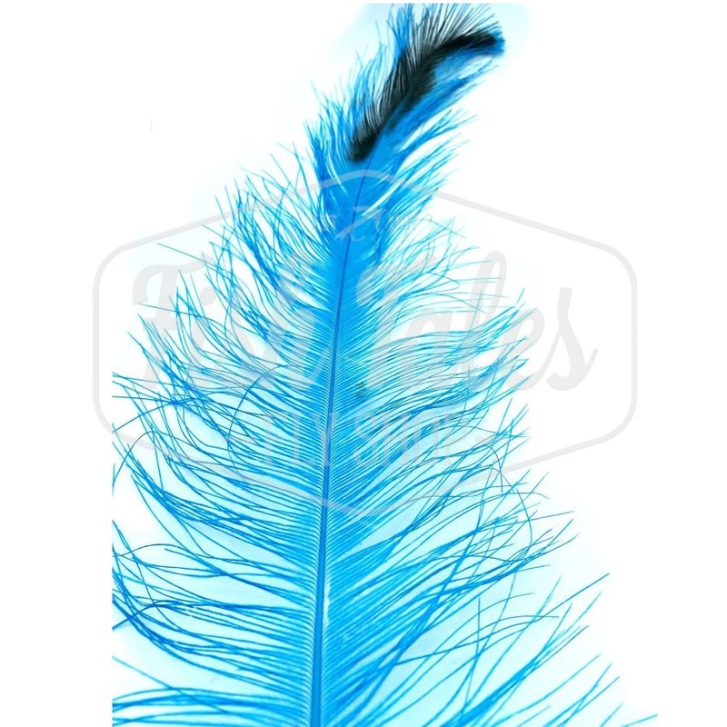 Dyed Rhea Feather|Black|White|Olive|Purple|Orange|Pink|Chartreuse|Silver Doctor Blue