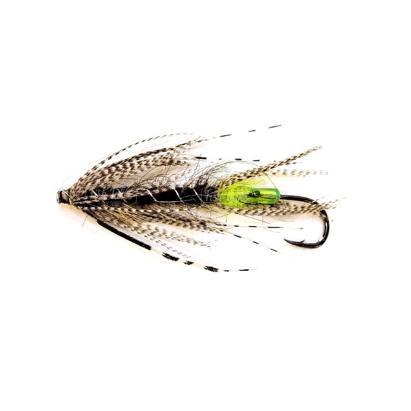 FT Flies Hobbit Spey Tube Fly|Black/Chartreuse|Purple/Black|2