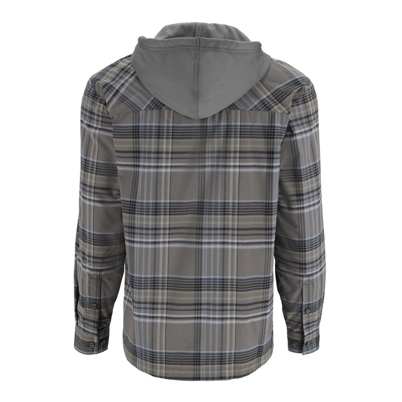 Simms Men’s Coldweather Hoody|Gunmetal Neo Plaid|Large|XX-Large