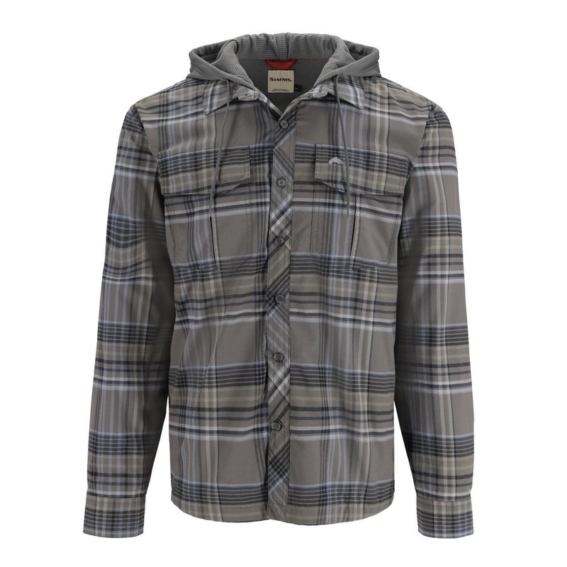 Simms Men’s Coldweather Hoody|Gunmetal Neo Plaid|Large|XX-Large