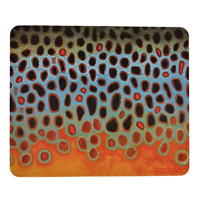DeYoung Fish Flank Mousepad|Brown Trout Flank|Brook Trout Flank