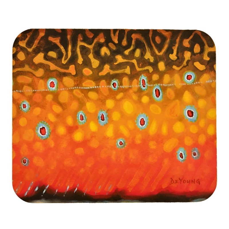 DeYoung Fish Flank Mousepad|Brown Trout Flank|Brook Trout Flank