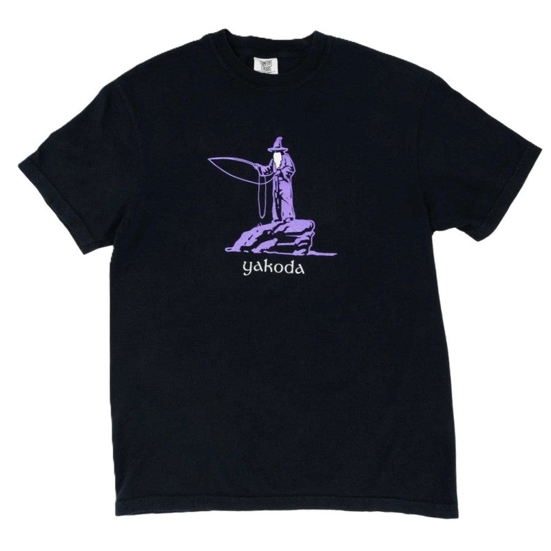 Yakoda Men’s Fish Wizard Tee|Black|Medium|Large|X-Large
