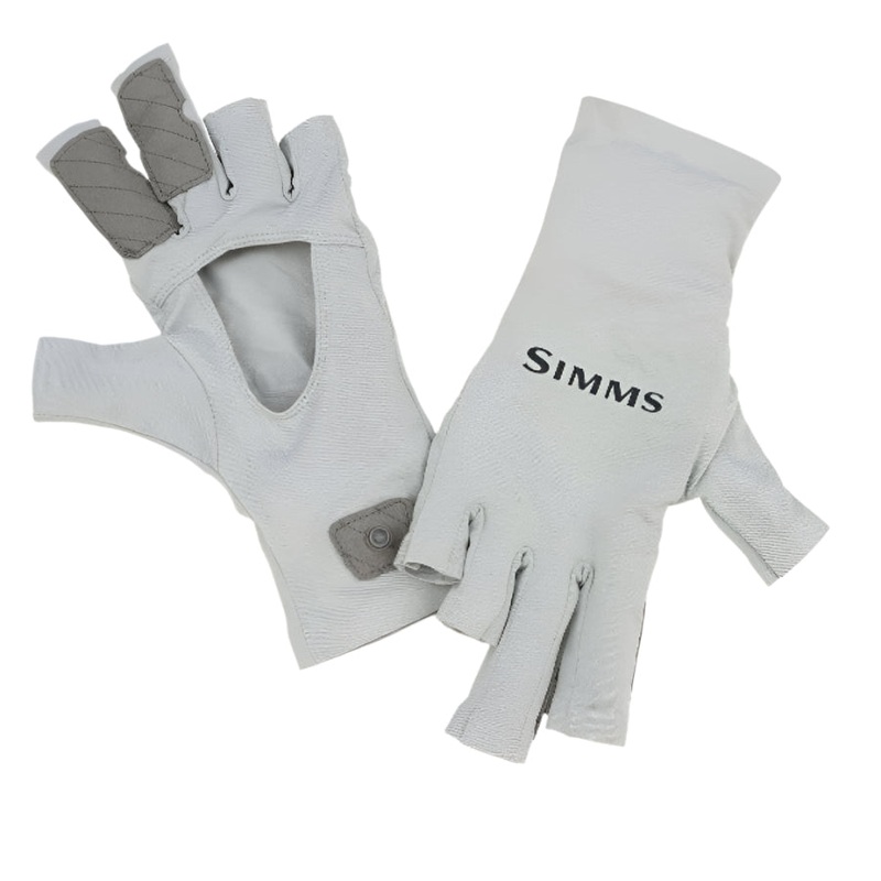Simms SolarFlex UPF SunGloves|Sterling|Back Eddy Stone|Bimini Blue|Small|Medium|Large|X-Large|XX-Large|X-Small