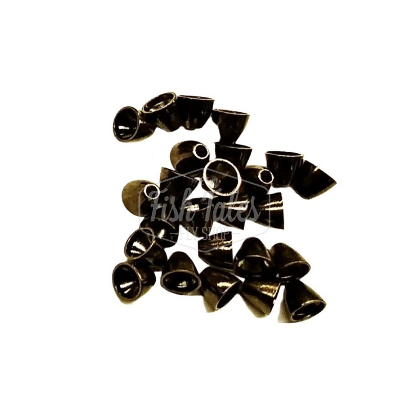 Fish Tales Brass Cone Heads|Black Nickle|Metallic Red|5mm x 4mm|6mm x 5mm