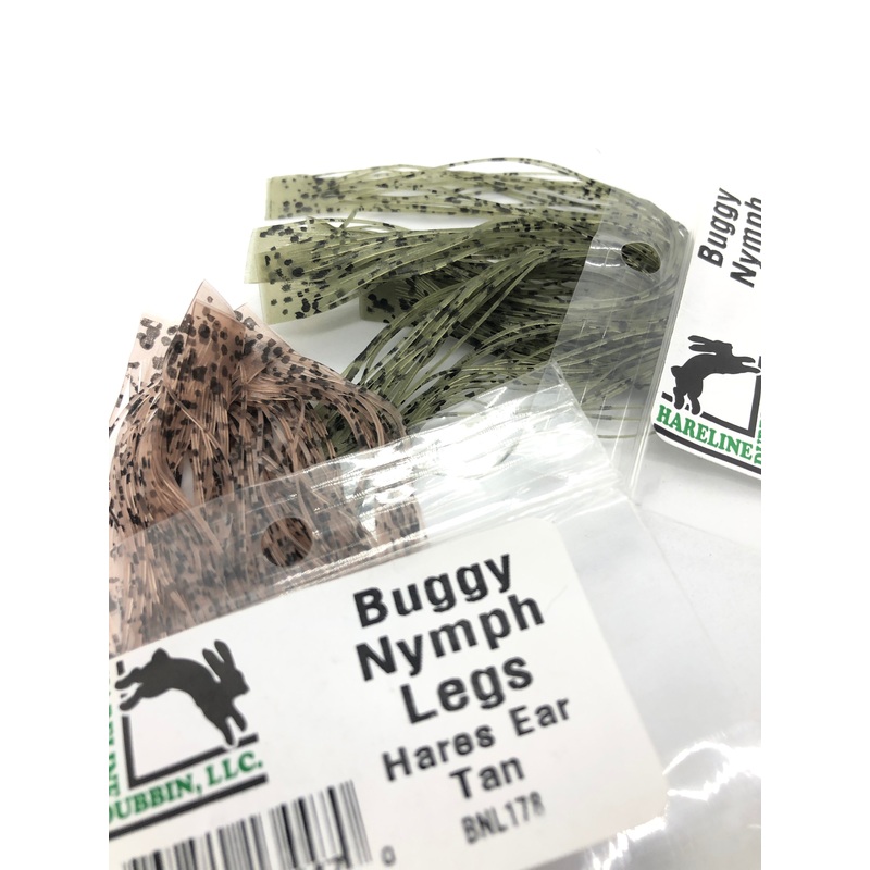 Hareline Buggy Nymph Legs|Hares Ear Tan|Dark Olive|Rootbeer|Rust|Olive|Golden|Orange|Black smoke