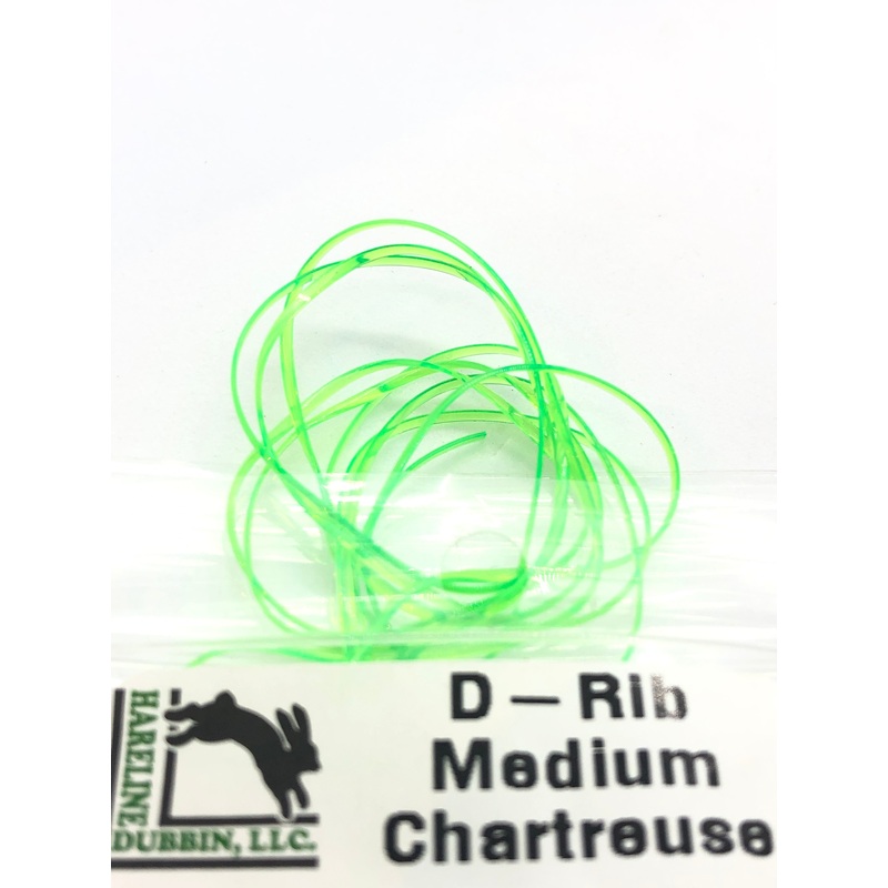 Hareline Stretch D-Rib Medium|Chartreuse|Blood Red|Olive|Dark Golden Stone|Black|Tan|Clear