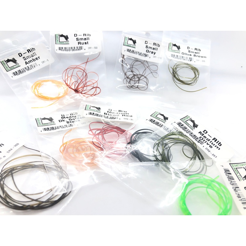 Hareline Stretch D-Rib Medium|Chartreuse|Blood Red|Olive|Dark Golden Stone|Black|Tan|Clear
