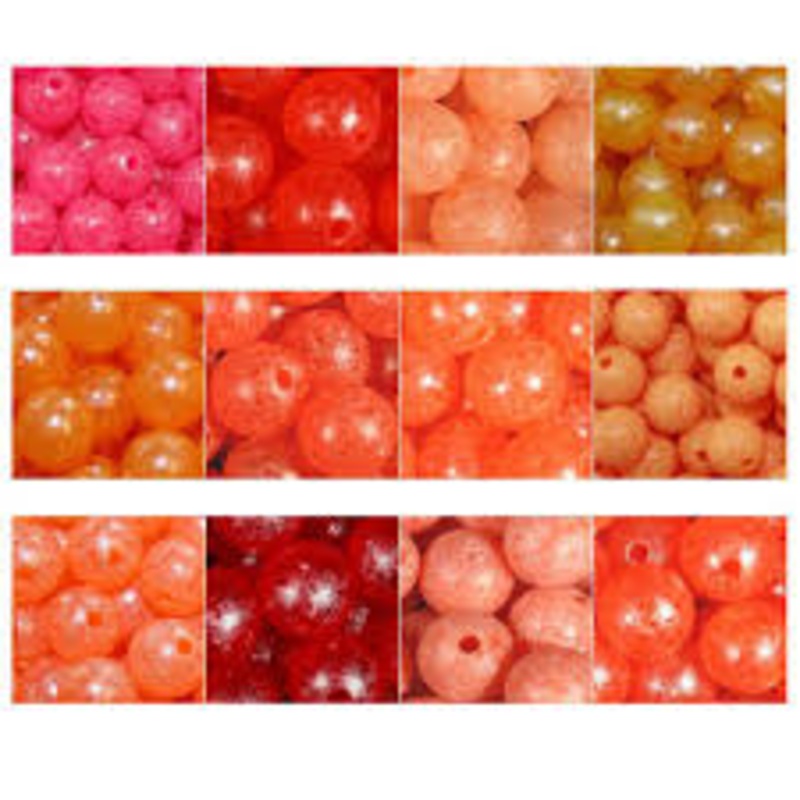 Trout Beads Mottledbeads 6mm|6mm|Cream|Peach Pearl|Dirty Roe|Dark Peach|Chartreuse