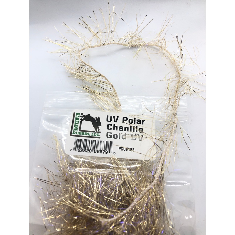 Hareline UV Polar Chenille|Pearl|Black|Gold|Yellow|Olive Brown|Rusty Copper|Grey Olive|Red|Purple|UV Tan|Olive Copper