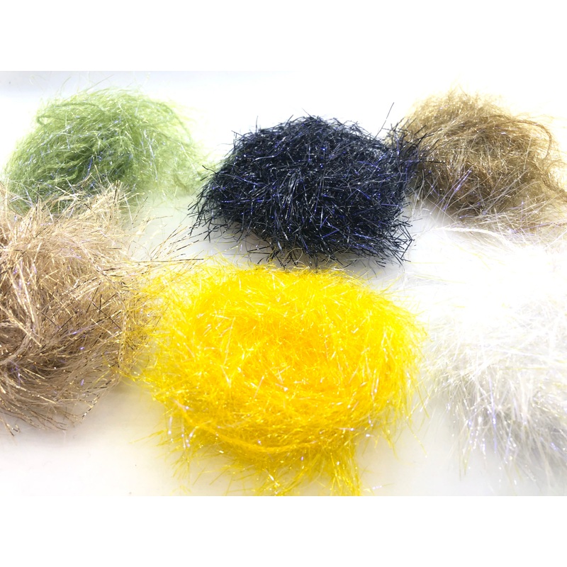 Hareline UV Polar Chenille|Pearl|Black|Gold|Yellow|Olive Brown|Rusty Copper|Grey Olive|Red|Purple|UV Tan|Olive Copper
