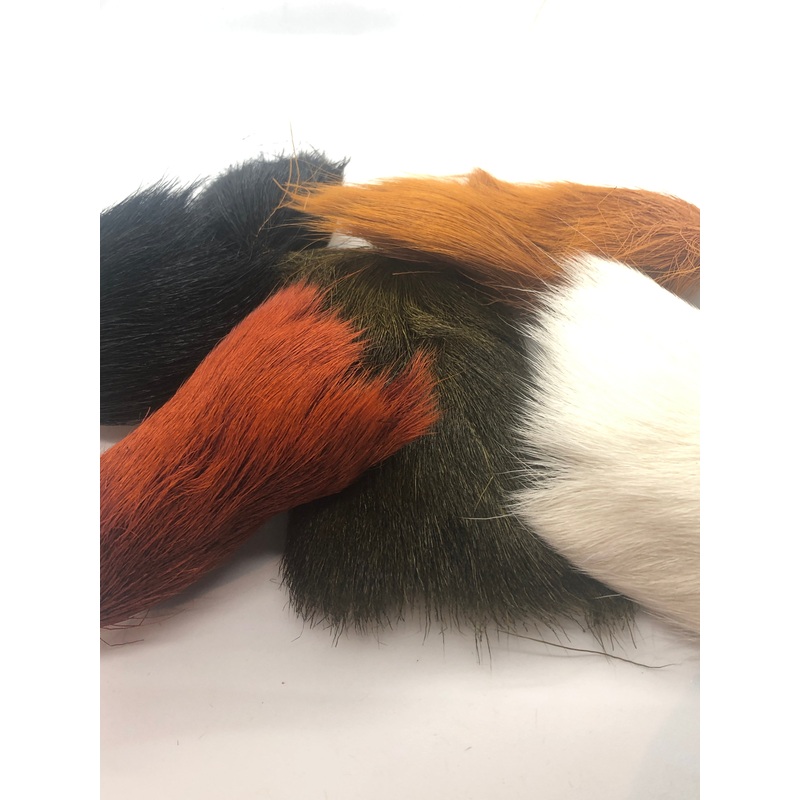 Deer Belly Hair|white|Gray|Rusty Orange|Camel|Olive|Black|Salmon|Bright Yellow|Cream|Shrimp Pink|Purple|Chartreuse|Red