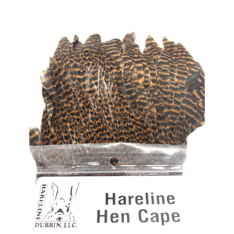 Hareline Dubbin Hen Cape|Dyed Brown|Dyed Olive|Natural|Cream|Black|Grizzly|Standard
