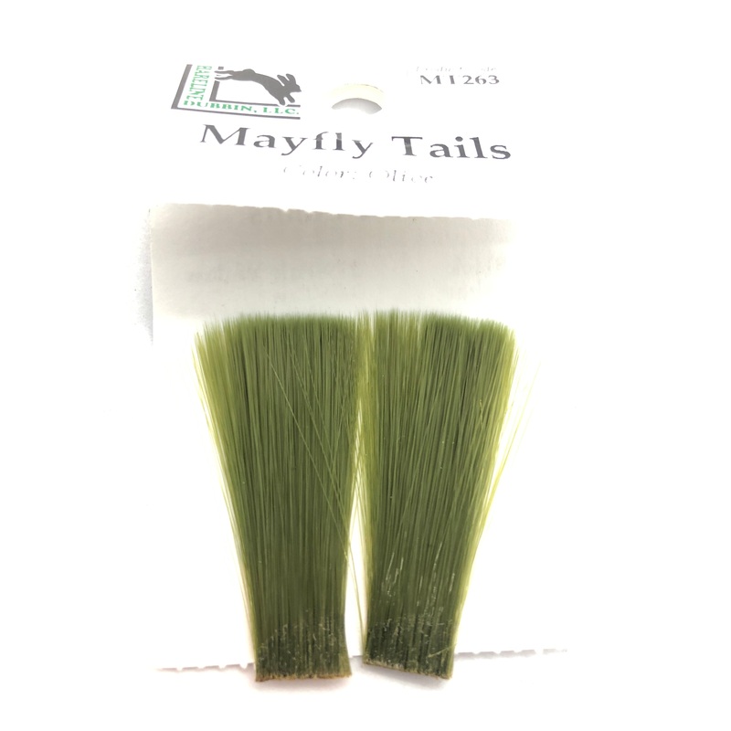 Hareline Mayfly Tails|Olive|White|Black|Black Barred/White|Medium Dun|Brown|Amber