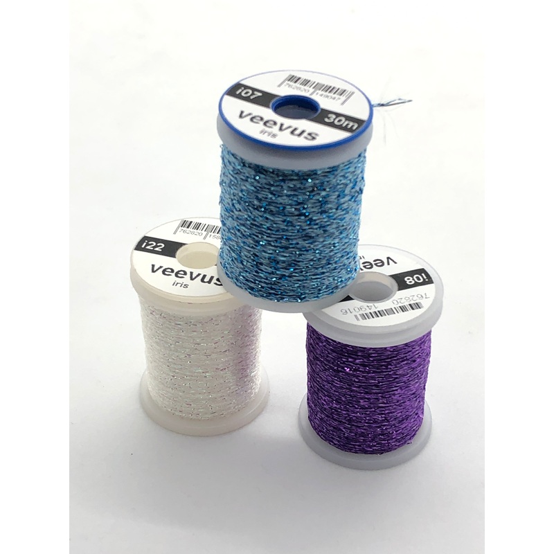 Veevus Iridescent Thread|Pearl i22|Purple i08|Smolt Blue i07
