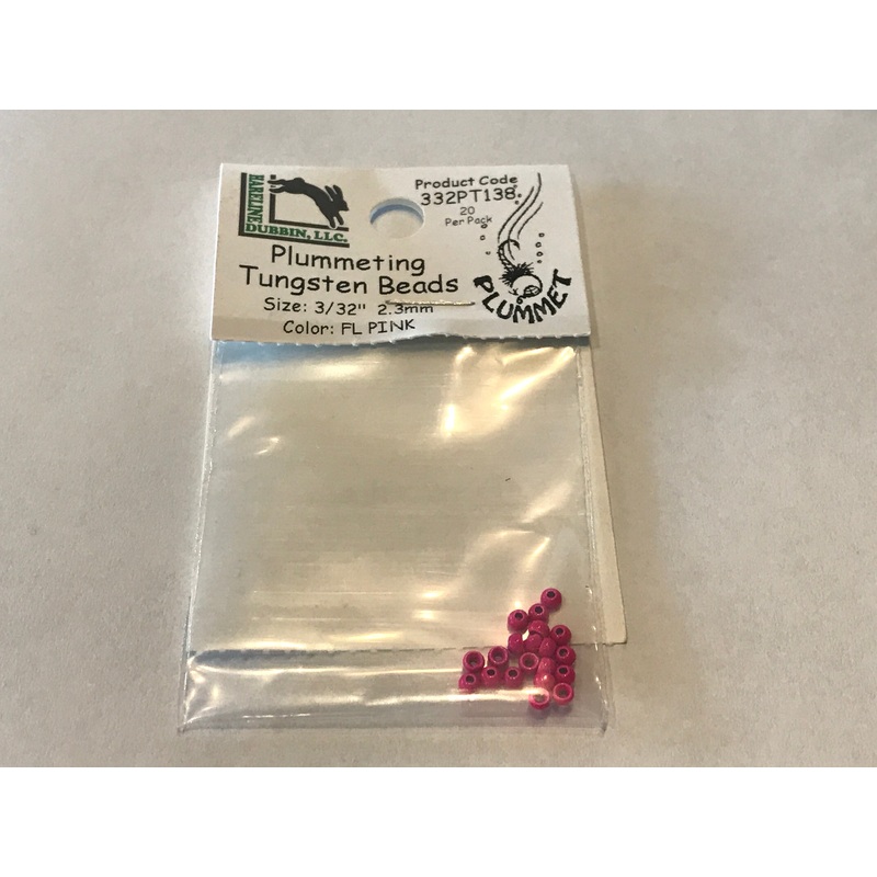 Hareline Dubbin Plummeting Tungsten Beads Fl. Pink now @ 40 % OFF