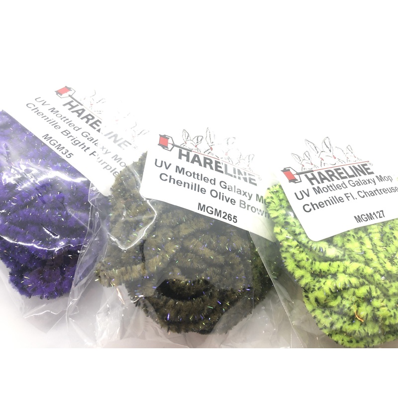 Hareline Dubbin UV Mottled Galaxy Mop Chenille