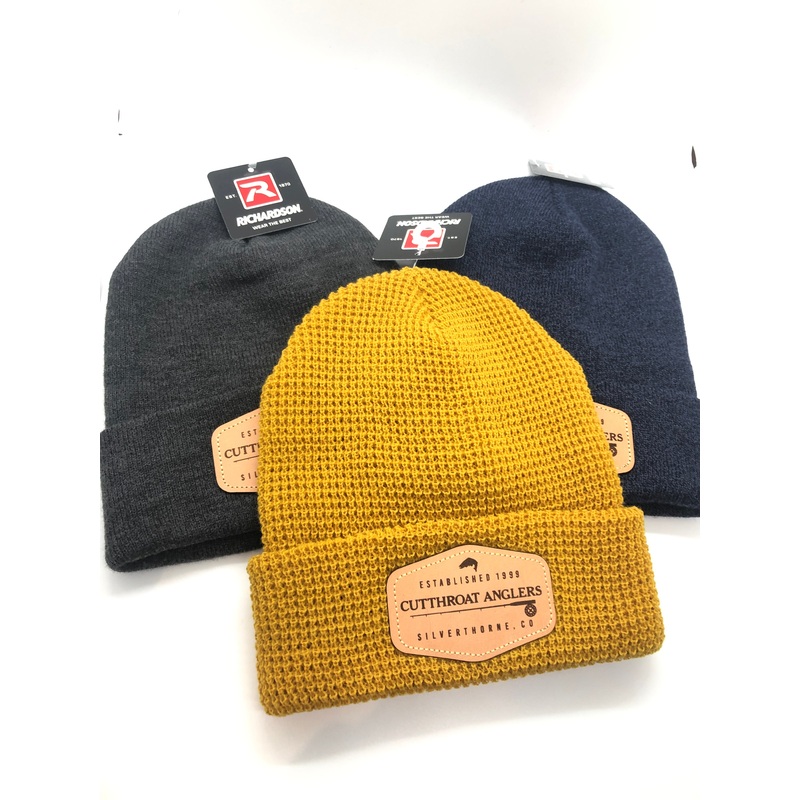 Richardson Sports Beanie With Cutthroat Anglers Leather Patch