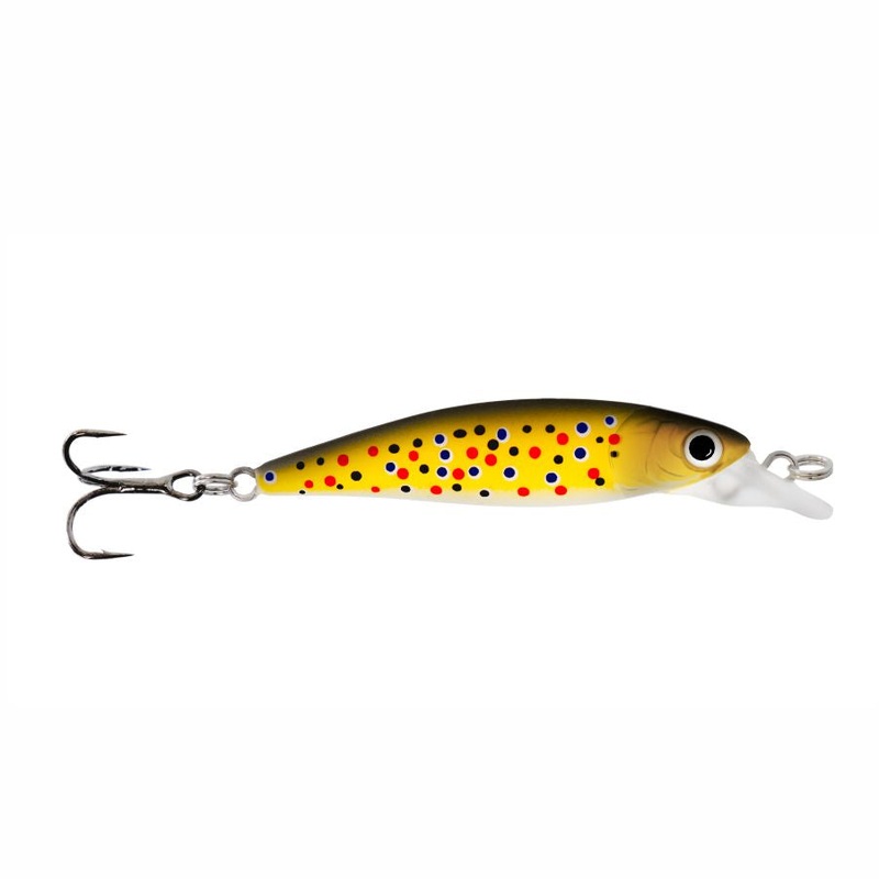 Dynamic Micro HD Trout Lures|Trout Natural|Brown Trout|Silver/Black|Kens Redfin Shiner