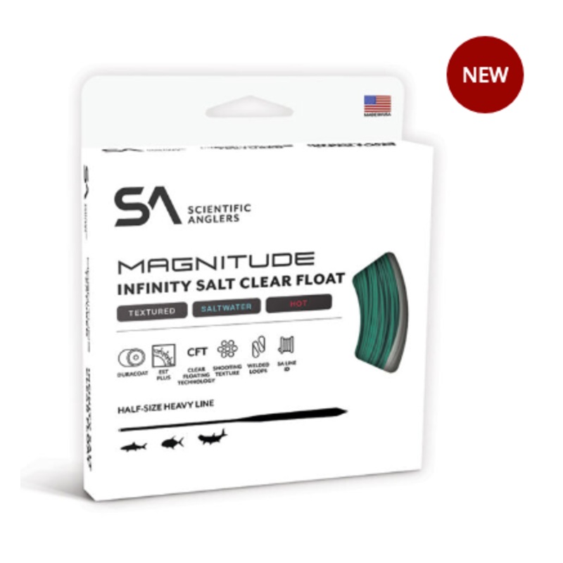 SA Magnitude Textured Infinity 12′ Clear Tip Saltwater Fly Line