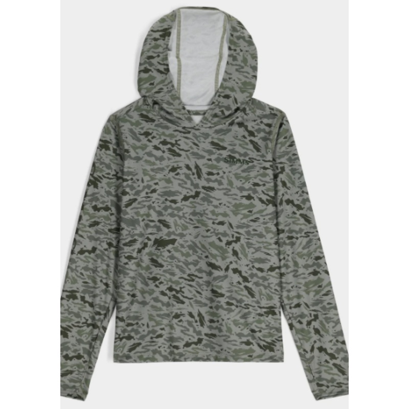 Simms Kid’s Solar Tech Hoody|Ghost Camo Neptune|Ghost Camo Clover|Small|Medium|Large