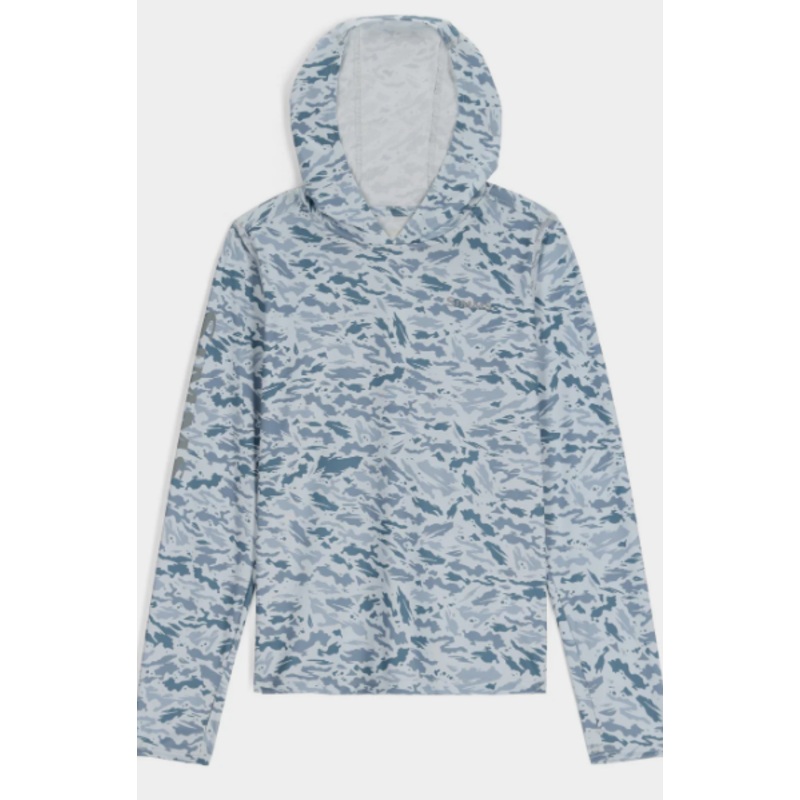 Simms Kid’s Solar Tech Hoody|Ghost Camo Neptune|Ghost Camo Clover|Small|Medium|Large