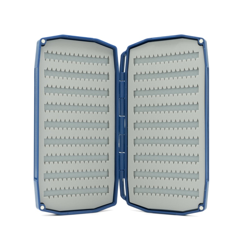 Umpqua Dual Essential Fly Box|Silicone|Foam|Blue|Gray