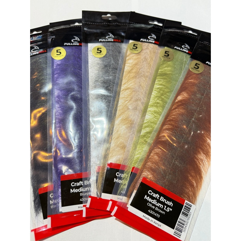 FullingMill Craft Brush|Olive Brown|Dirty Olive|Dirty Tan|Grey Mullet|Blurple|Black & Chartreuse|Medium 1.5