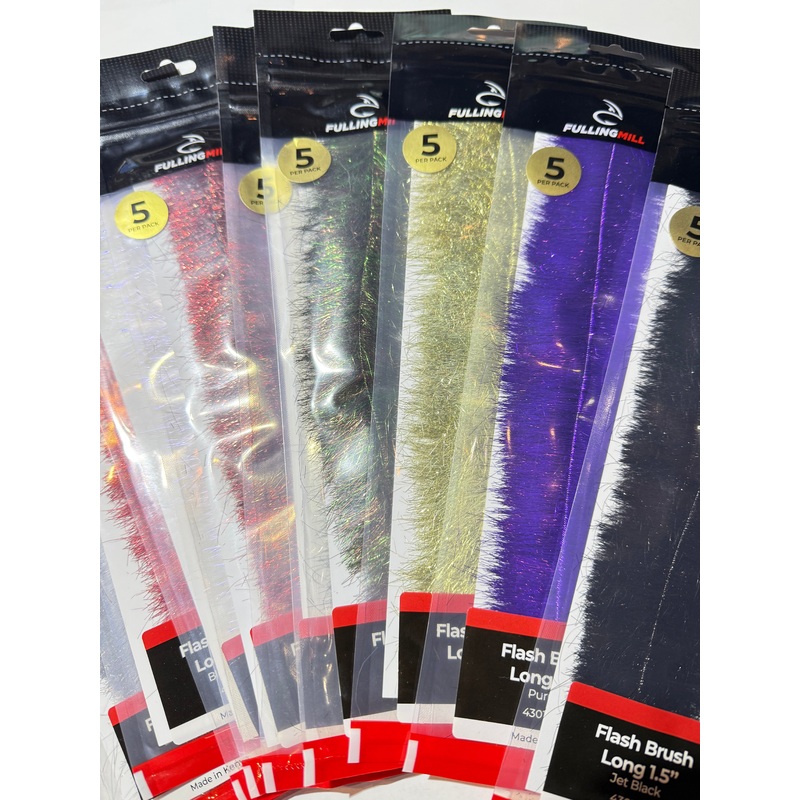 FullingMill Flash Brush|Blood Red|Purple|Silver|Gold|Brown Olive|Brown Red|Ultra Violet|Pewter|Jet Black|Long 1.5