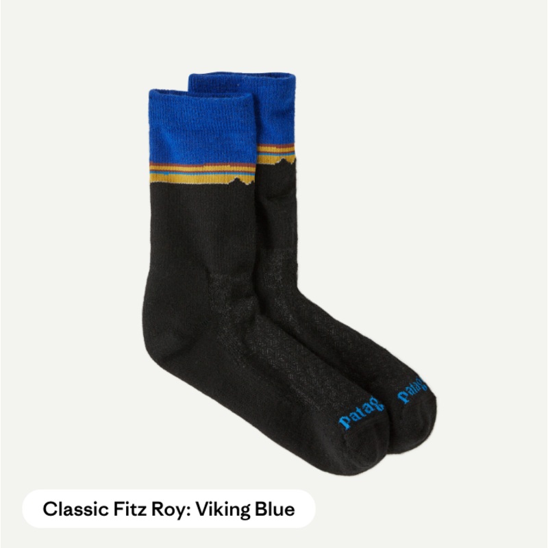 Patagonia Wool Crew Socks|Feather Grey|Viking Blue|Small|Medium|Large|XL