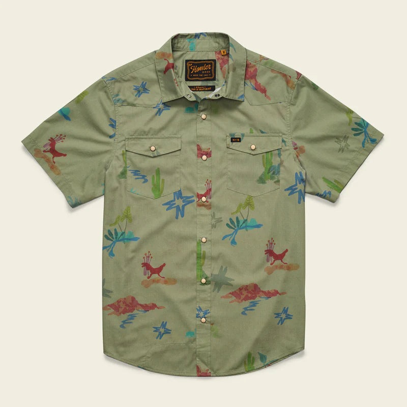 Howler Bros H Bar B Snapshirt|Vintage Grid Floral : Pool Blue|Cottage Plaid : Seafoam|Vision Quest : Olive|Ecosistema: Sand|Hibiscus Ribbons: Antique Black|XL|XXL|Small|Medium|Large