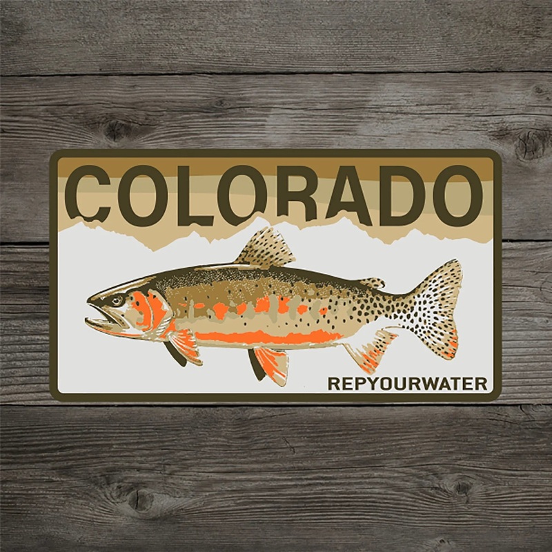 Rep Your Water Stickers|Tarpon Sunrise|Colorado Flag Trout|Trash Flies|Colorado Greenback|Colorado Clarkii