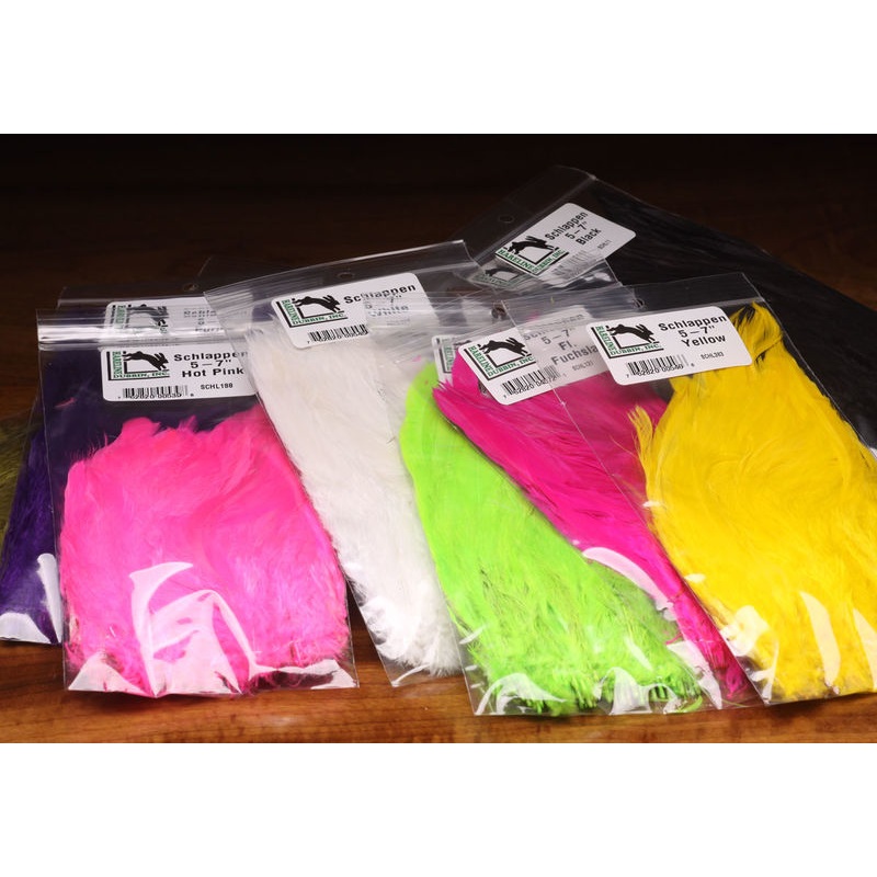 Schlappen Feathers 5-7 Inch||377 White||383 Yellow||11 Black||263 Olive||310 Red||360 Spawns Southern Fl Peach