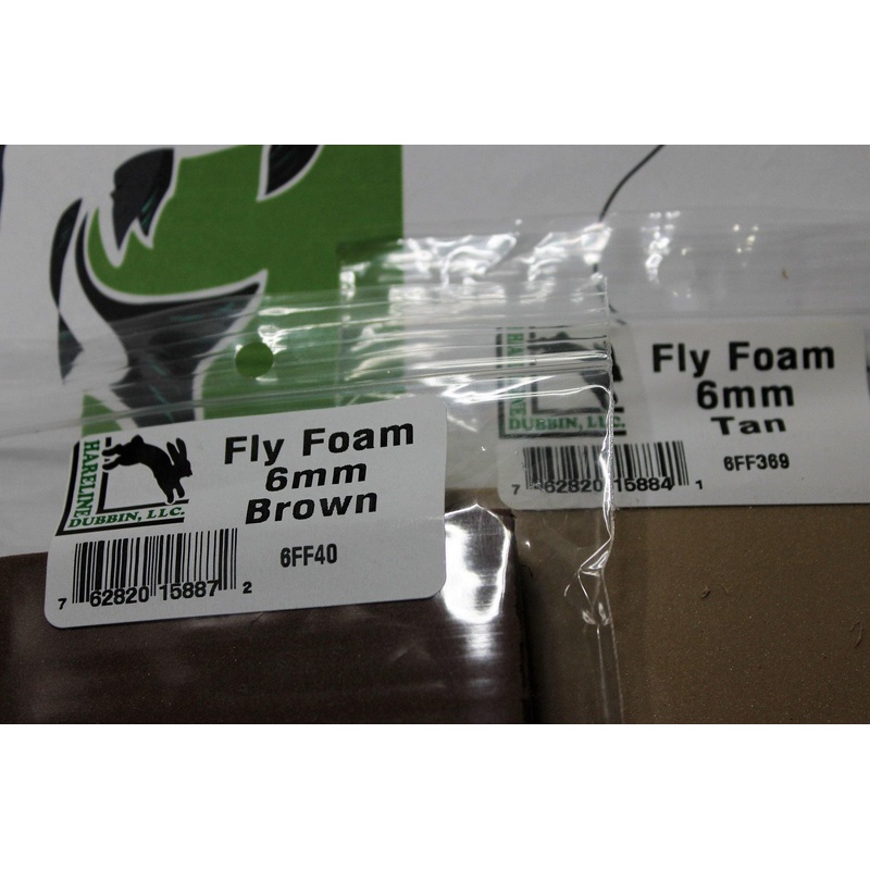 Fly Foam 6.0mm|6mm|Brown|Tan|Black