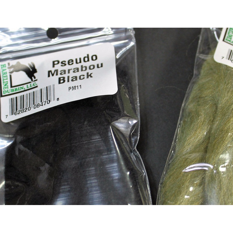 Pseudo Marabou|black|olive|Bonefish Pink|White|Minnow Grey|Minnow Blue|Fl. Green|Fl. Hot Orange|Fl. Yellow|Hot Pink|Brown