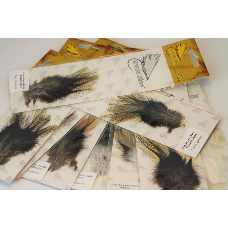 Troutline Coq De Leon|Indio Oscuro|Indio Medio|Indio Claro|Indio Palometa|Pardo Langareto De Verano|Pardo Corzuno Oscuro|Pardo Corzuno Medio|Pardo Corzuno Claro|Pardo Flor De Escoba|Indio Negrisco