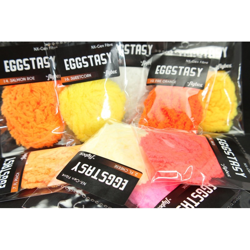 Eggstacy|Candy Pink|Peach|White|Cheese|Sunburst|Fire Orange|Fl. Red|Sweetcorn|Hot Pink|Sockeye|Fl. Yellow|Blood Red|Chartreuse|Pink Salmon|Salmon Roe|Black|Mojito|Cheddar|Spearmint|Spearmint vs. Mojito|Fl. Powder