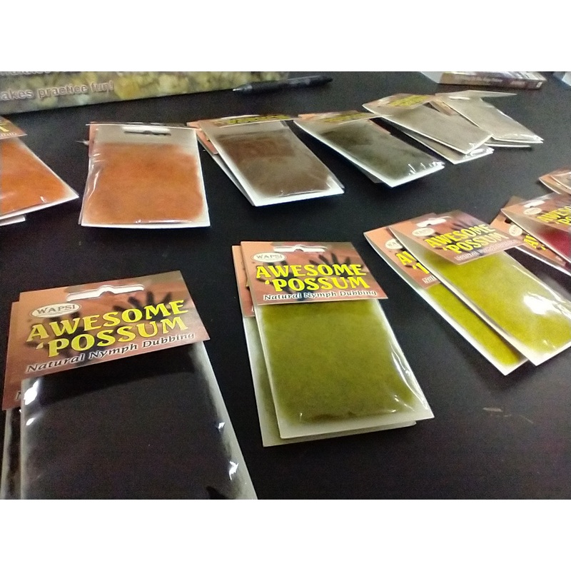 Awesome Possum Dubbing|Creamy Yellow|Orange|Burnt Orange|Bleached Ginger|Dark Dun|Gray|Brown|Rusty Brown|Olive|Black|Golden Stone|Golden Olive|Natural White|Natural Brown|Dark Olive|Red|Dark Brown|Light Olive