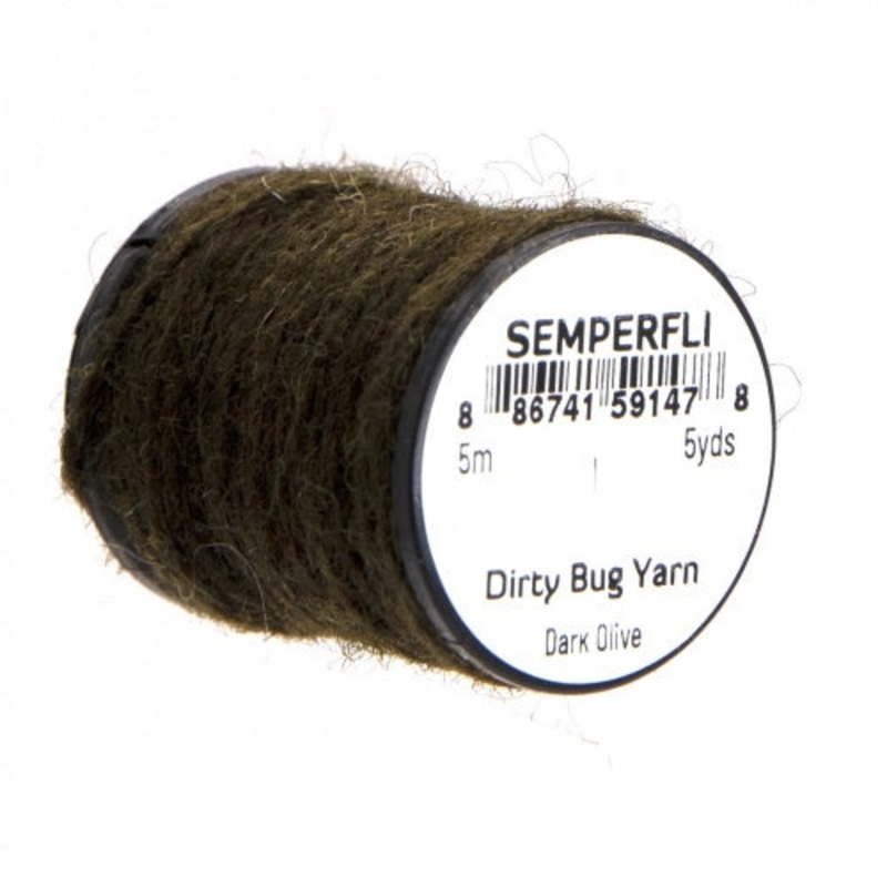 Semperfli Dirty Bug Yarn|Black|Caddis Brown|Caddis Pupa|Danica|Dirty Dark Olive|High Contrast Olive|Mottled Caddis Green|Mottled Golden Olive|Olive Caddis|Dirty Pale Olive|Rhyacophila